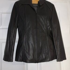 Vintage Women's Brown Leather Jacket